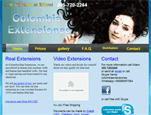 Tablet Screenshot of colombiahair.com